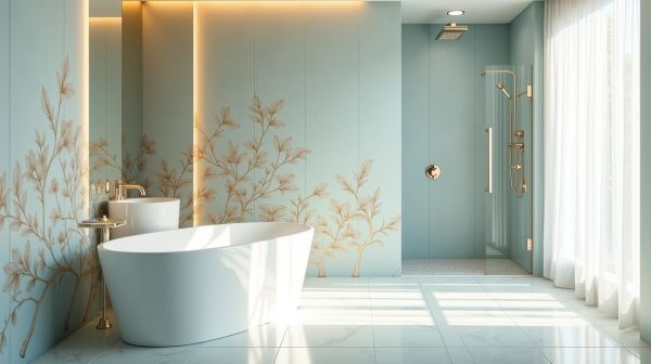Panneaux muraux salle de bain : alliez esthétique et praticité